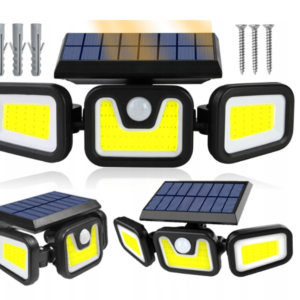 LAMPA SOLARNA LED 3w1 ZEWNĘTRZNA ULICZNA OGRODOWA KIERUNKOWA CZUJNIK RUCHU