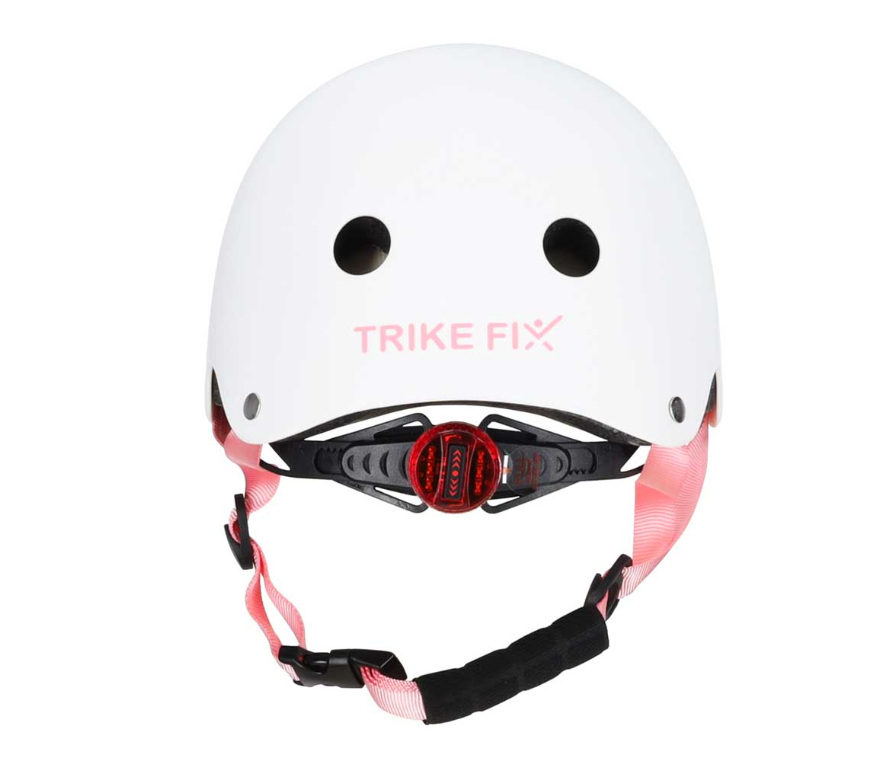 Kask rowerowy dla dziecka Trike Fix regulowany LED S 48-54cm biały - obrazek 3