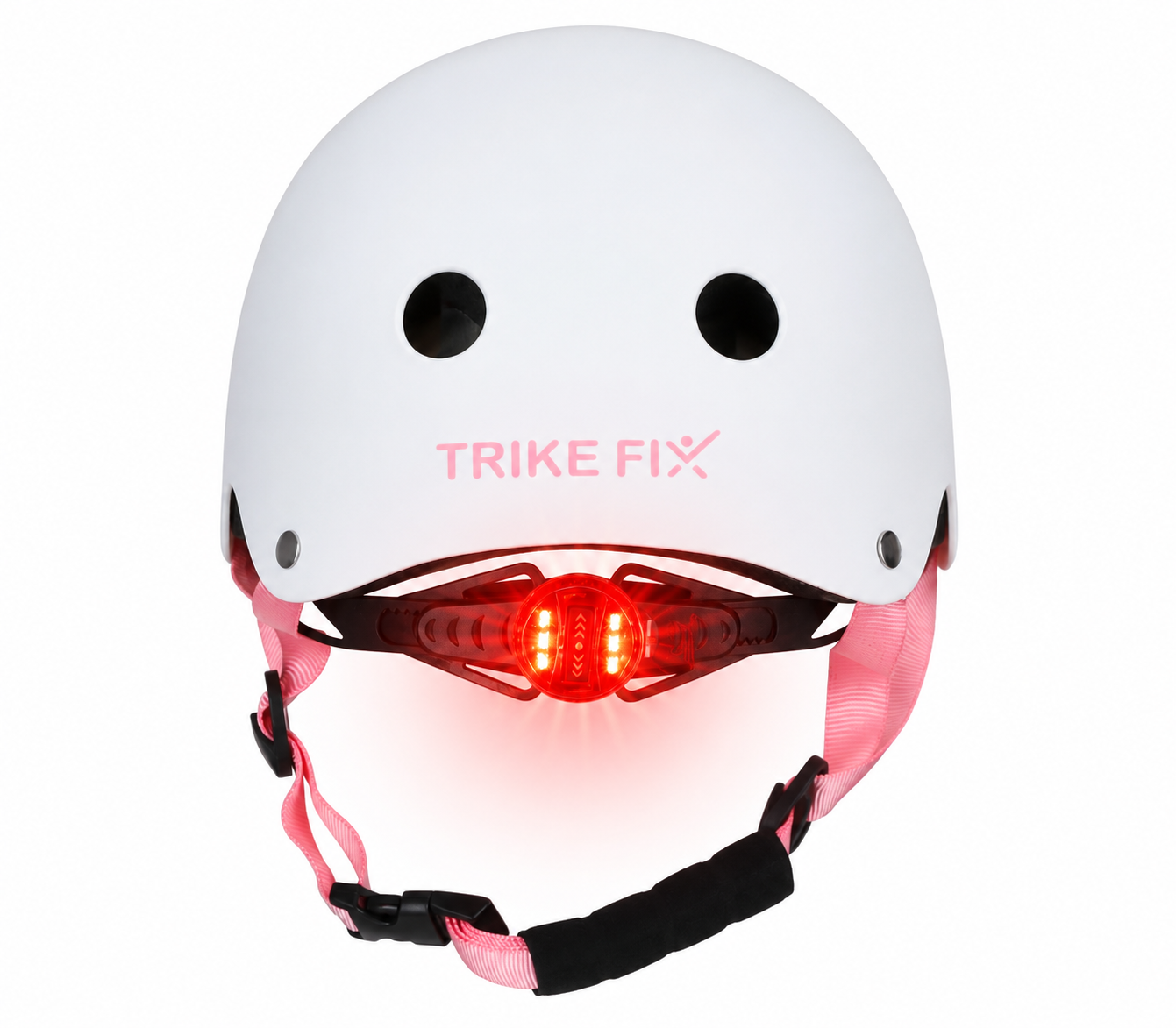 Kask rowerowy dla dziecka Trike Fix regulowany LED S 48-54cm biały - obrazek 2