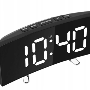 ZEGAR Budzik Elektroniczny LED Cyfrowy LUSTRO Nowoczesny Stojący