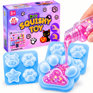 ZESTAW DO TWORZENIA GNIOTKÓW KOCIA ŁAPKA SQUISHY ŻEL SLIME FORMY OZDOBY