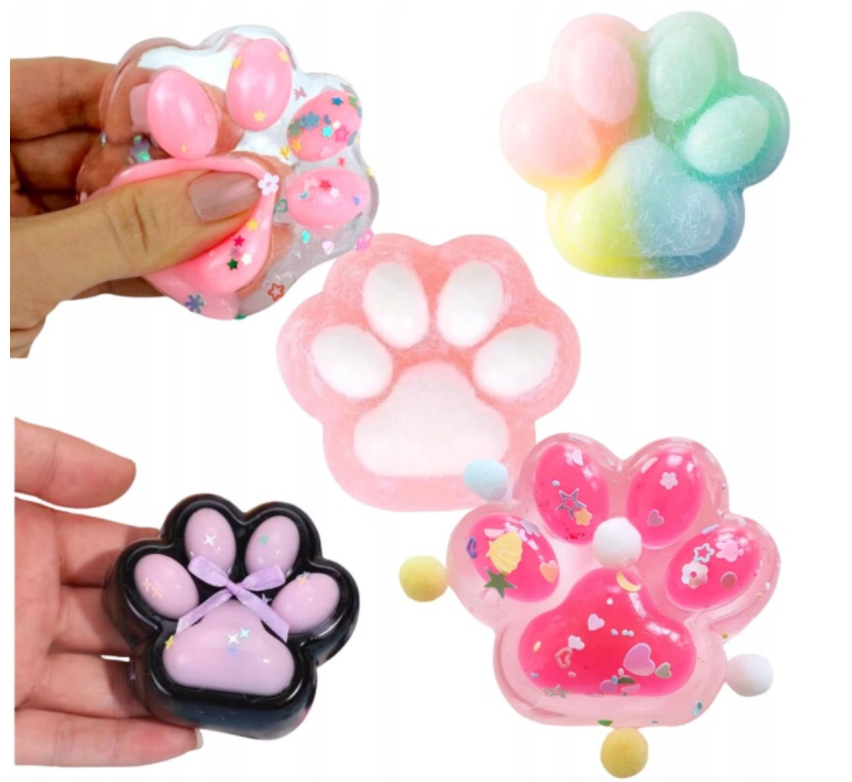 ZESTAW DO TWORZENIA GNIOTKÓW KOCIA ŁAPKA SQUISHY ŻEL SLIME FORMY OZDOBY - obrazek 5